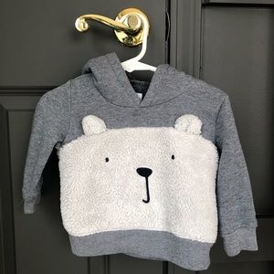 Baby Gap Fuzzy Bear Sweatshirt | 6-12 Months